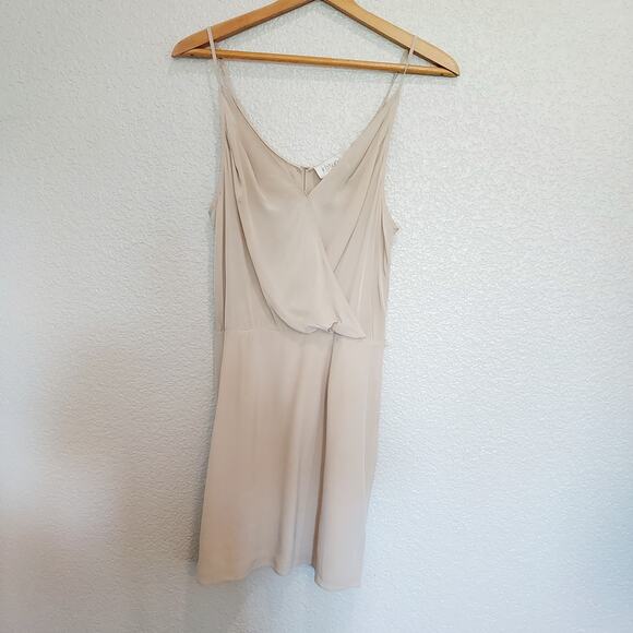 Rory Beca Beige 100% Silk Slip Dress Size M - Picture 1 of 11